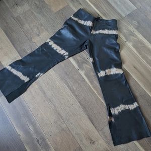 DKNY bootcut vintage leather pants